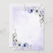 Quinceañera Paarse Sering Bloemenkroon Vlinders Kaart (Achterkant)