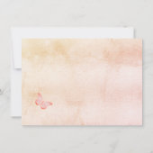 Quinceanera pampas roze butterfly save the date (Achterkant)