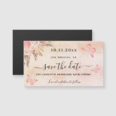 Quinceanera pampas vlinder save the date magneet (Voorkant / Achterkant)