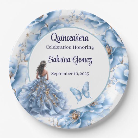 Quinceanera Papieren Bordje (Voorkant)