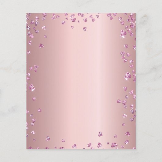 Quinceanera Paris blush roze budget uitnodiging Flyer (Achterkant)