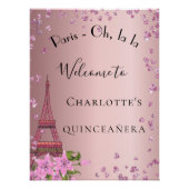 Quinceanera Paris roze eiffeltoren welkom Perfect Poster (Voorkant)