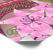 Quinceanera Paris roze eiffeltoren welkom Perfect Poster (Hoek)