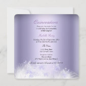 Quinceanera Partij Paarse Tiara Butterfly Kaart (Achterkant)