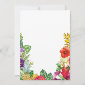 Quinceanera Party Aloha Tropical Luau Tiki Invite Kaart (Achterkant)