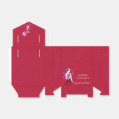 Quinceanera Party Chic Hot Pink Red Bedankdoosjes (Uitgevouwen)