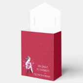 Quinceanera Party Chic Hot Pink Red Bedankdoosjes (Geopend)