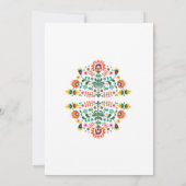 Quinceanera Party Floral Fiesta Mexican Birthday Kaart (Achterkant)