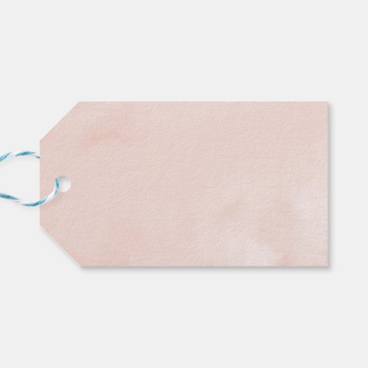 Quinceanera Party Gouden Tiara Blush Roze Bloemen  Cadeaulabel (Achterkant Horizontaal)