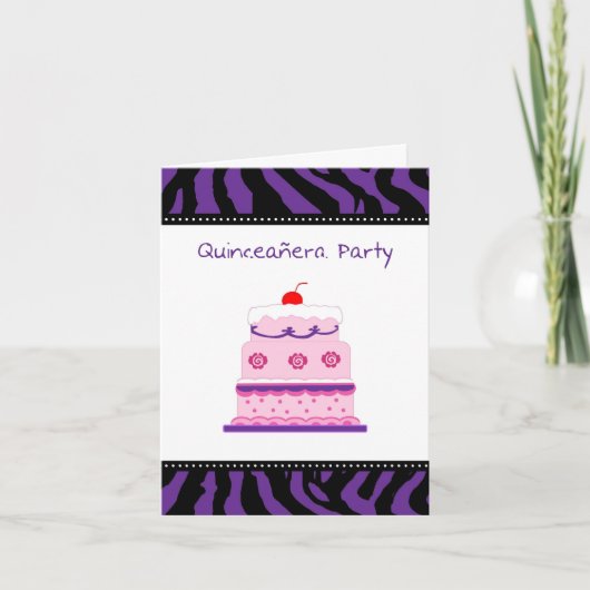 Quinceanera Party Invitation Card (Voorkant)