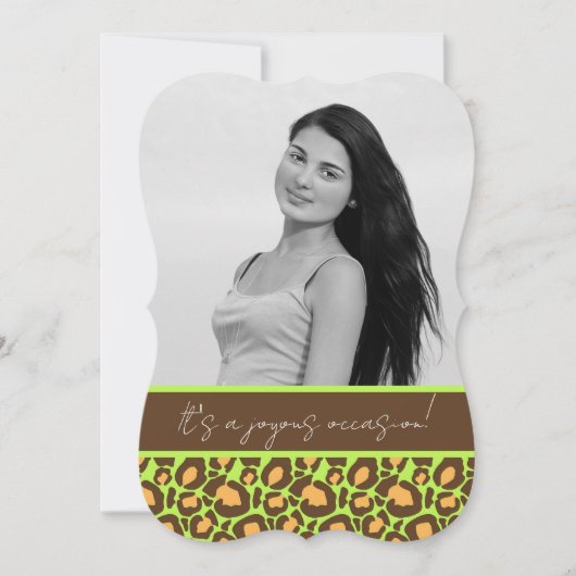 Quinceanera Party Invitation (Cheetah Print) Kaart (Voorkant)