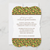 Quinceanera Party Invitation (Cheetah Print) Kaart (Achterkant)