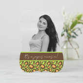 Quinceanera Party Invitation (Cheetah Print) Kaart (Staand voorkant)