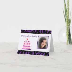 Quinceanera Party Photo Invitation Kaart