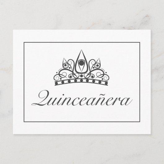 Quinceañera Party RSVP Aankondiging Uitnodiging (Voorkant)