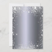 Quinceanera party Silver-jurk glitter Kaart (Achterkant)
