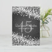 Quinceañera Party Sparging Wave Black Kaart (Staand voorkant)