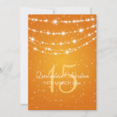 Quinceañera Party Sparking Chain Oranje Kaart (Voorkant)