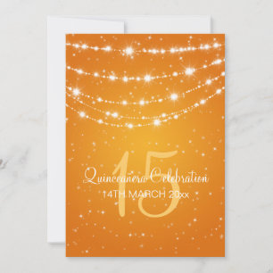 Quinceañera Party Sparking Chain Oranje Kaart