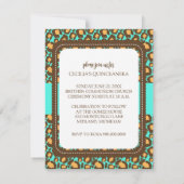 Quinceanera Party-uitnodigingen voor het afdrukken Kaart (Achterkant)