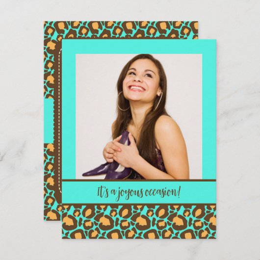 Quinceanera Party-uitnodigingen voor het afdrukken Kaart (Voorkant / Achterkant)