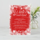 Quinceanera Party Winter Wonderland Sneeuwvlok Kaart (Staand voorkant)