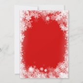 Quinceanera Party Winter Wonderland Sneeuwvlok Kaart (Achterkant)