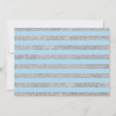 Quinceanera Party with Photo - Silver Blue Kaart (Achterkant)