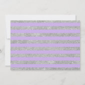 Quinceanera Party with Photo - Silver Paars Kaart (Achterkant)