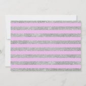 Quinceanera Party with Photo - Silver Paars roze Kaart (Achterkant)