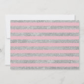 Quinceanera Party with Photo - Silver Pink Kaart (Achterkant)