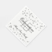 Quinceanera Party Zilveren Folie Glitter Lights Servetten (Hoek)