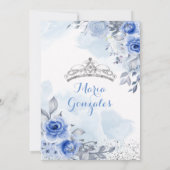 Quinceanera Pastel Flowers 16e verjaardag Kaart (Achterkant)