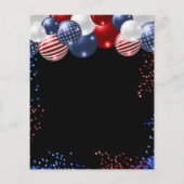 Quinceanera patriotic black budget uitnodiging flyer (Achterkant)