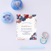 Quinceanera patriotic budget party-uitnodiging flyer (Enkel)