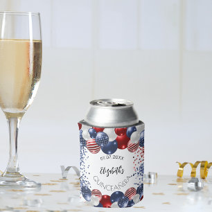 Quinceanera patriottische USA rood wit blauwe vlag Blikjeskoeler