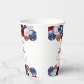 Quinceanera patriottische USA rood wit blauwe vlag Papieren Bekers (Rechts)