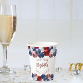 Quinceanera patriottische USA rood wit blauwe vlag Papieren Bekers