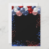 Quinceanera patriottische zwarte rode blauwe witte kaart (Achterkant)