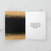 Quinceanera Perzik Sinaasappel Jurk Faux Glitter Kaart (Binnen)