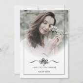 Quinceañera Photo Classic Chic Typography Script Kaart (Voorkant)