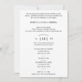 Quinceañera Photo Classic Chic Typography Script Kaart (Achterkant)
