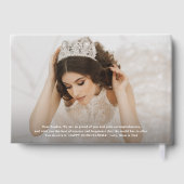 Quinceañera Photo Collage Modern Script Keepsake Gastenboek (Achterkant)