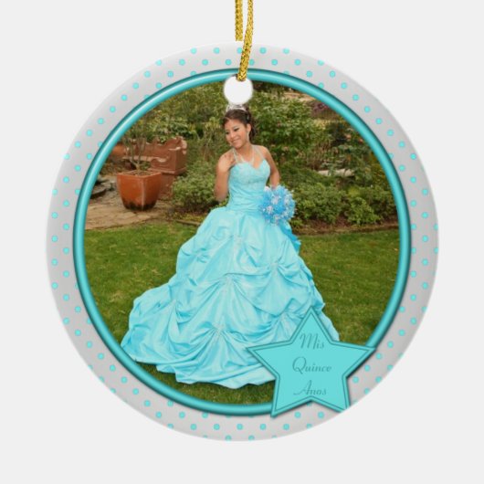 Quinceanera Photo Ornament (Voorkant)