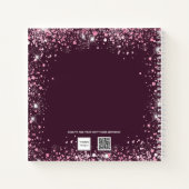 Quinceanera pink bugundy bloemetjesjurk notitieboek (Achterkant)