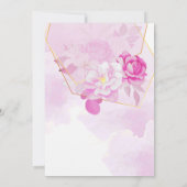 Quinceañera Pink en Gold elegant fancy Tiara Kaart (Achterkant)