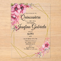 Quinceanera pink floral