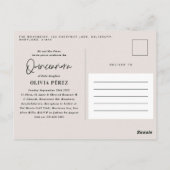 Quinceañera Pink girly bloemetjes verjaardag Uitno Briefkaart (Achterkant)
