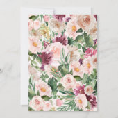 Quinceañera Pink girly elegant verjaardag Kaart (Achterkant)