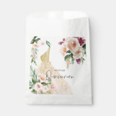 Quinceañera Pink girly jurk verjaardag Bedankzakje (Voorkant)